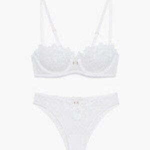 Savage X Fenty Set -  Baroque Bondage Unlined Balconette Bra & Panty - 36B & S